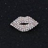 Diamond Kiss Lapel Pin | 0.9" Glam Rhinestone Gold Pin Brooch by The Bullish Store