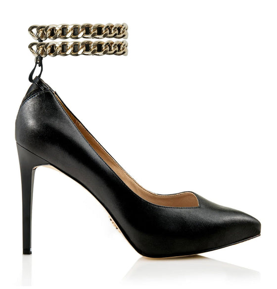 GOLD CHAINLINK STRAPS by VEERAH Designer Vegan Shoes