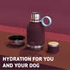 Burgundy Dog Bowl Bottle by ASOBU®